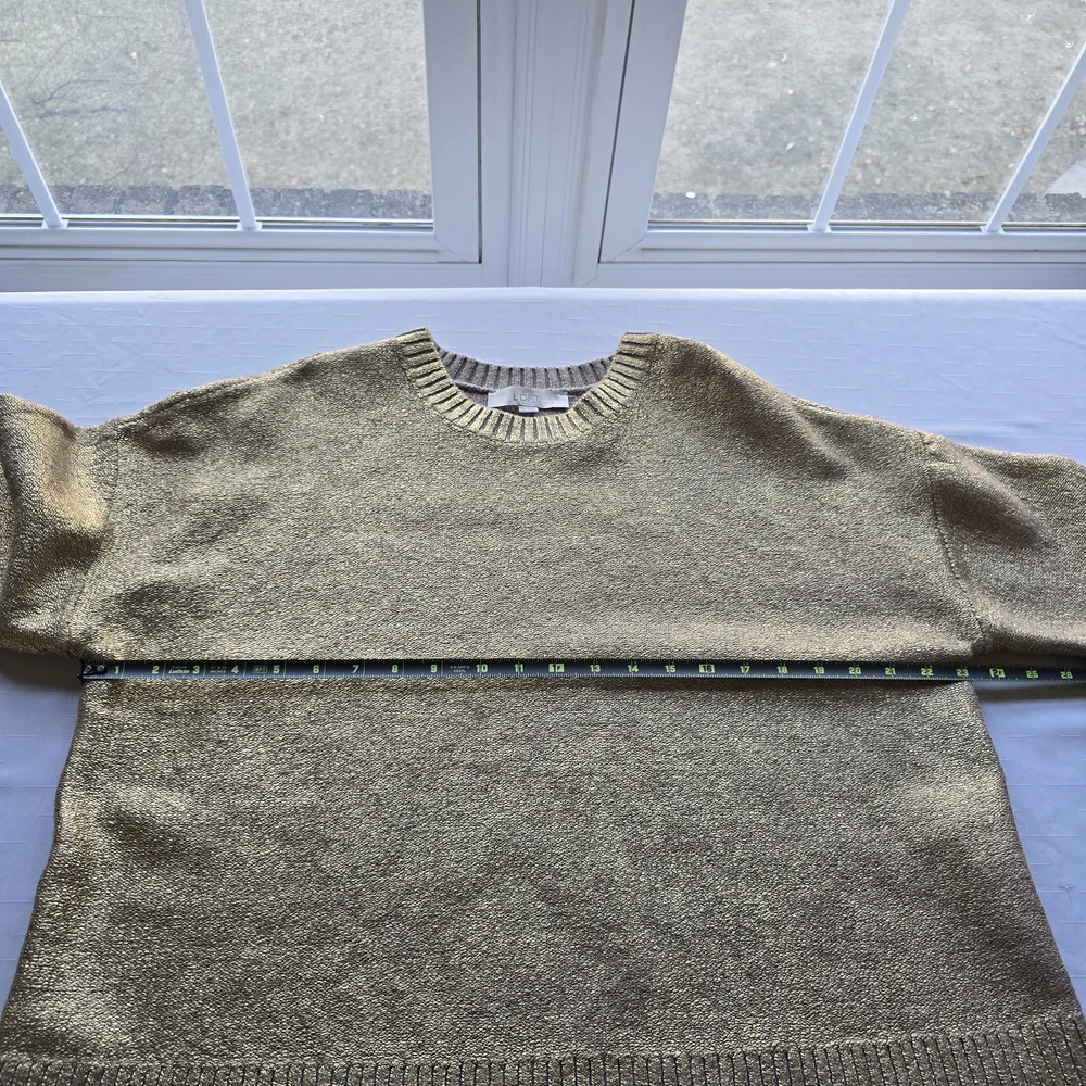 LOFT Shiny Gold Crew Neck‎ Sweater Scandigirl Fairycore